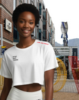 Ladies Cropped Cotton Tee - Small